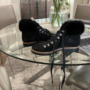 Inc. Black sequin booties